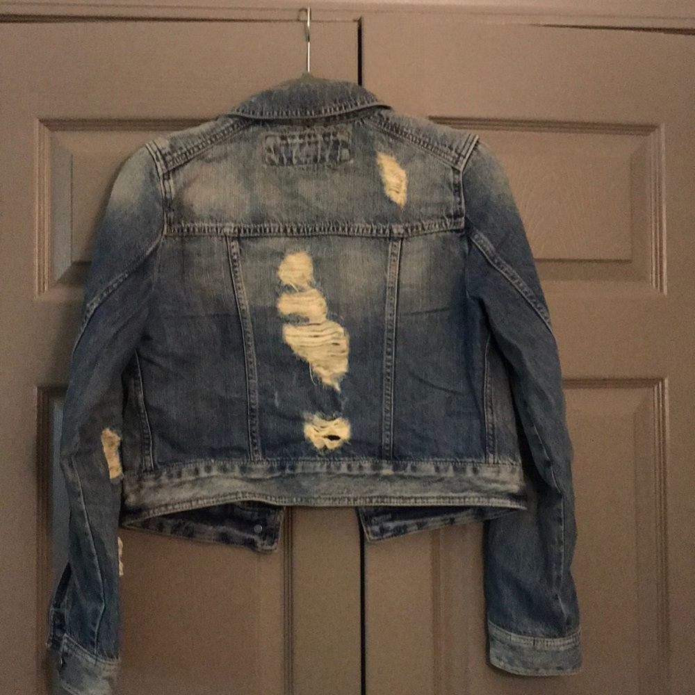 Express vintage destructed denim jacket. - Picture 5 of 5